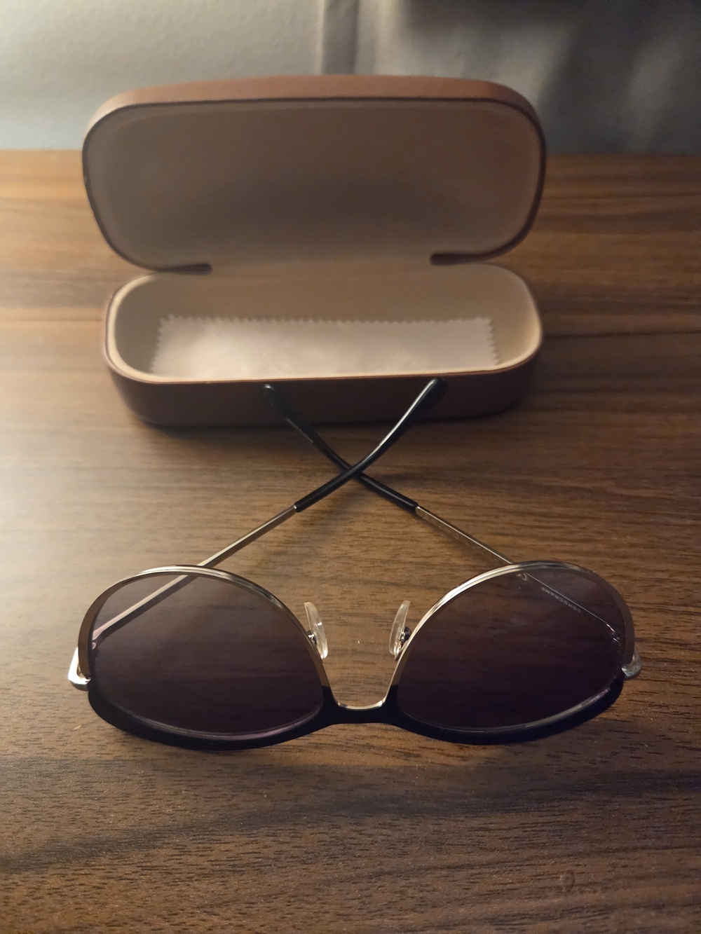 Longchamp Classic Black & Silver Women's Sunglasses - Picture 3 of 3